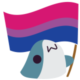 :BlahajWavingBisexualFlag: