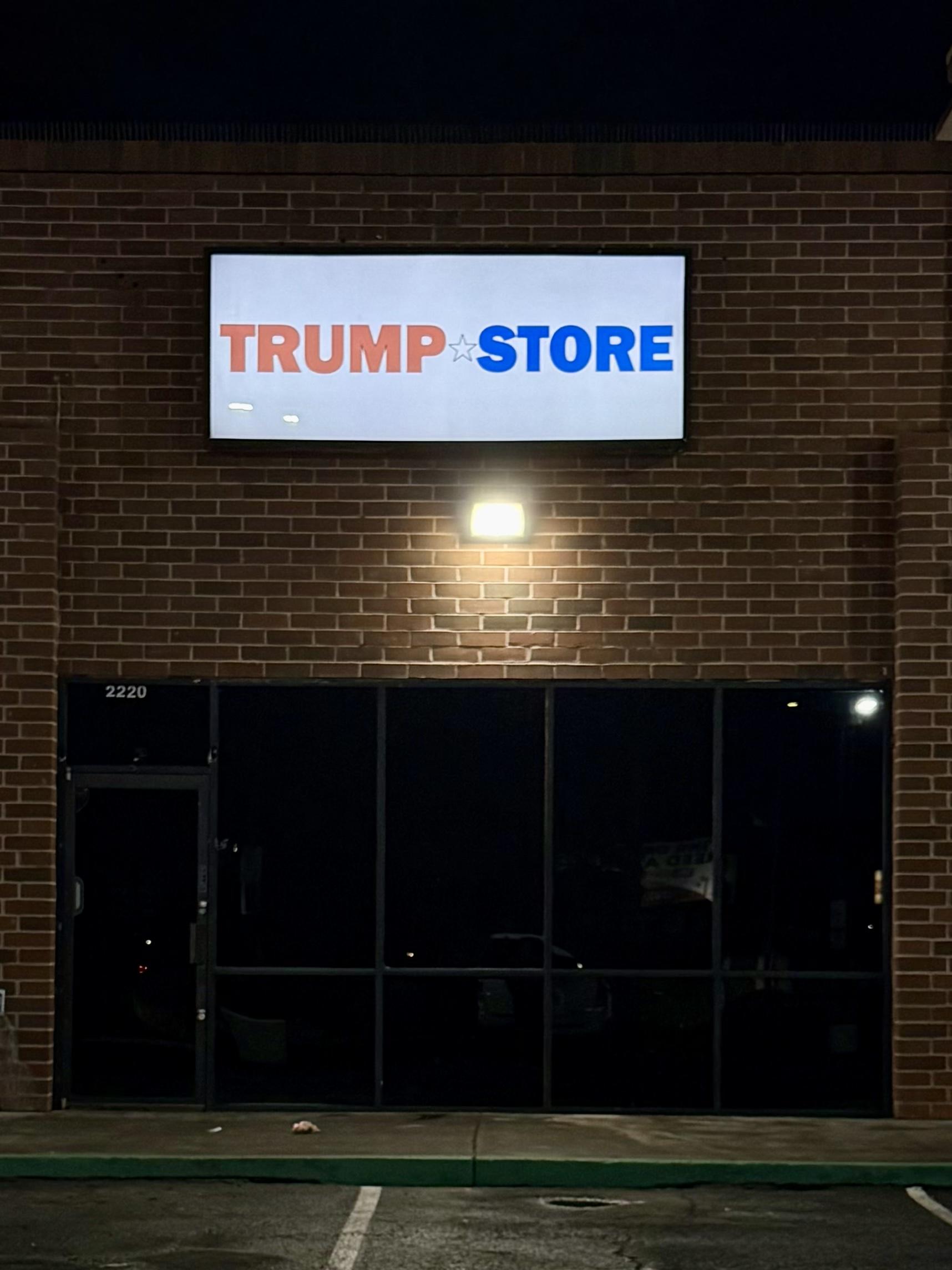 Stupid store in a strip mall called "Trump Store"