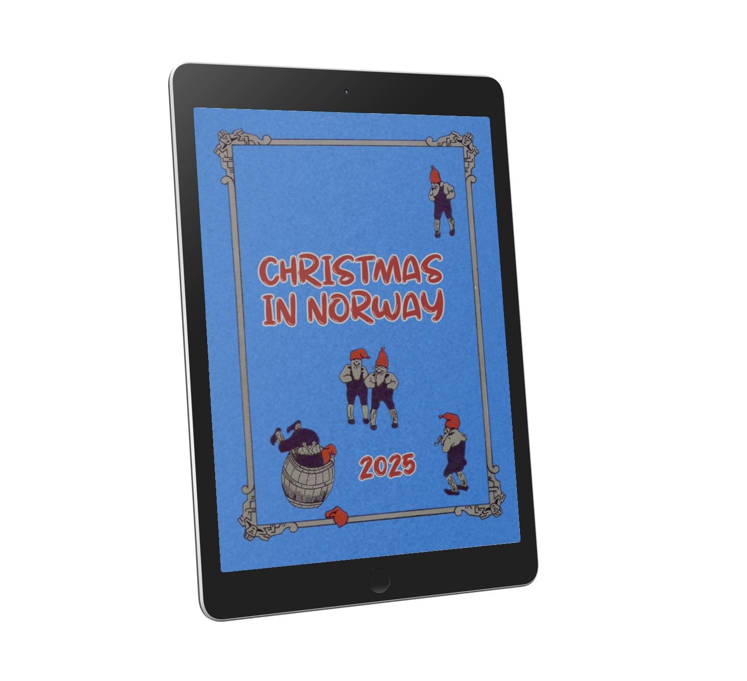 The cover of the eBook, Christmas in Norway, 2025: an Advent Calendar. Available now.