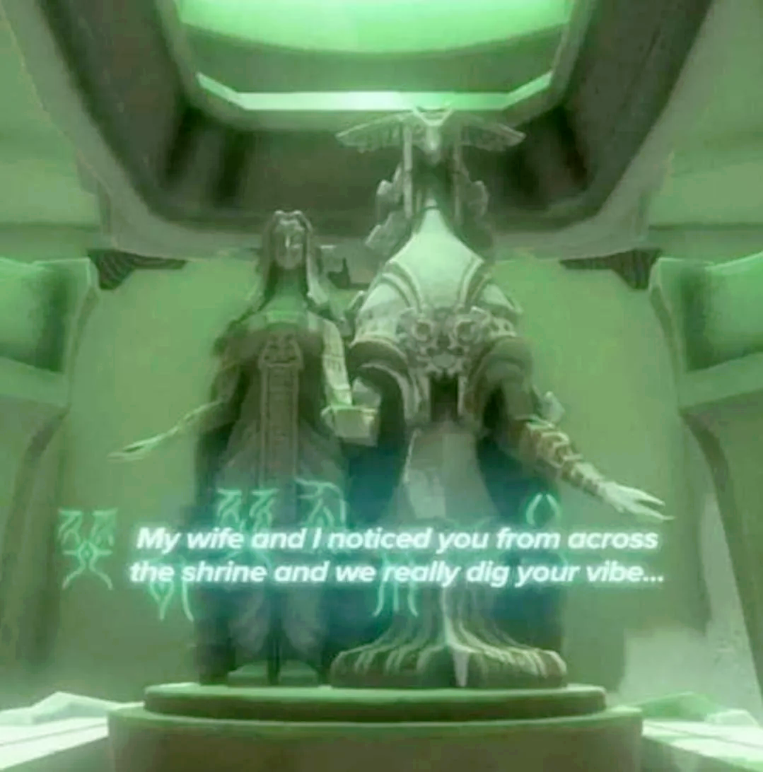 "my wife and i noticed you from across the shrine and we really dig your vibe."