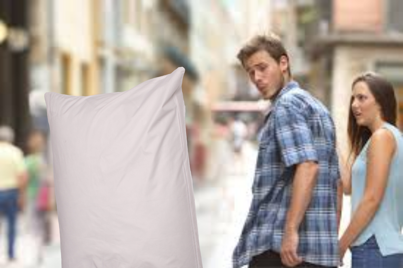 distracted boyfriend pillow